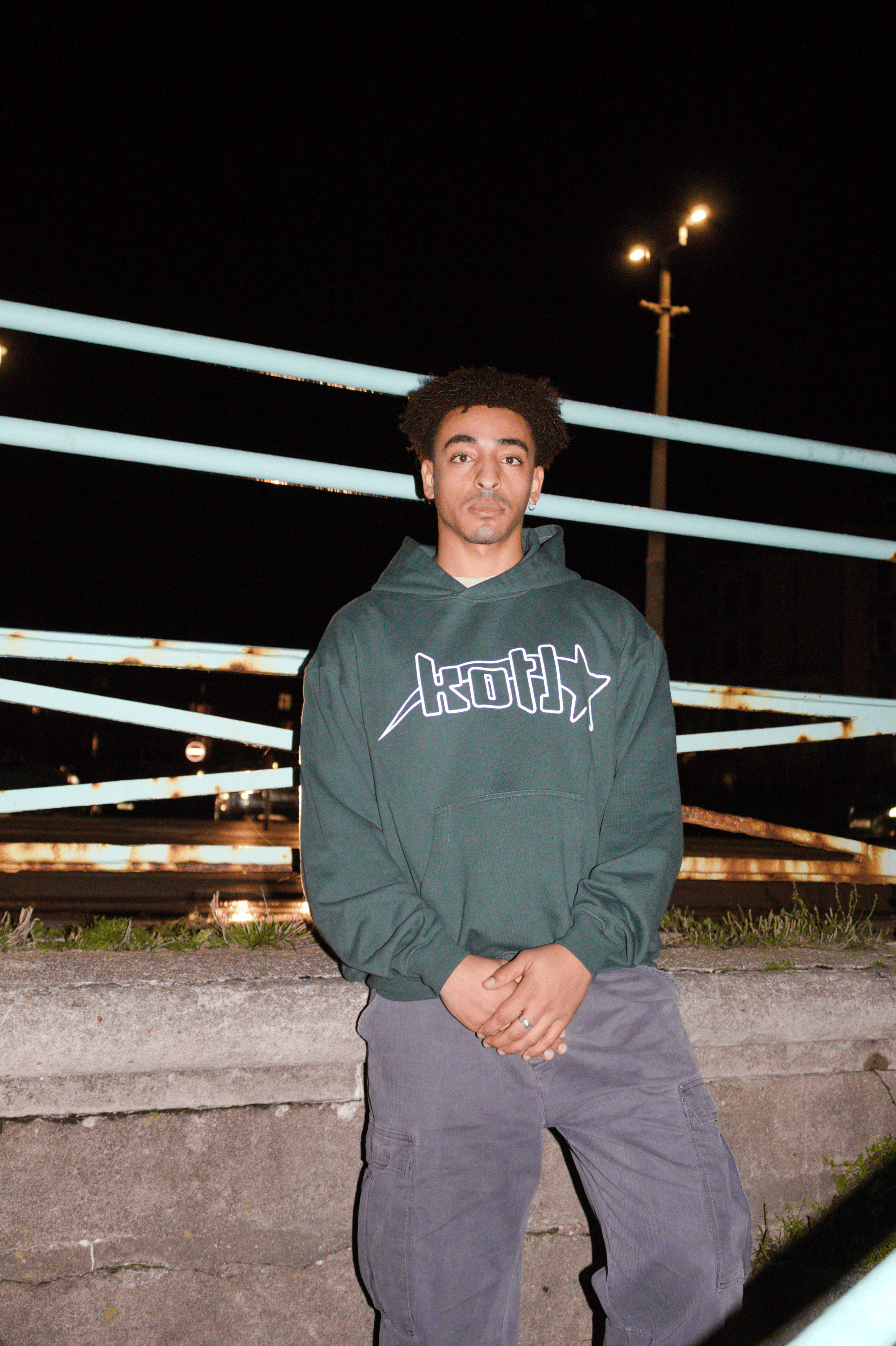 Shooting star hoodie wild green